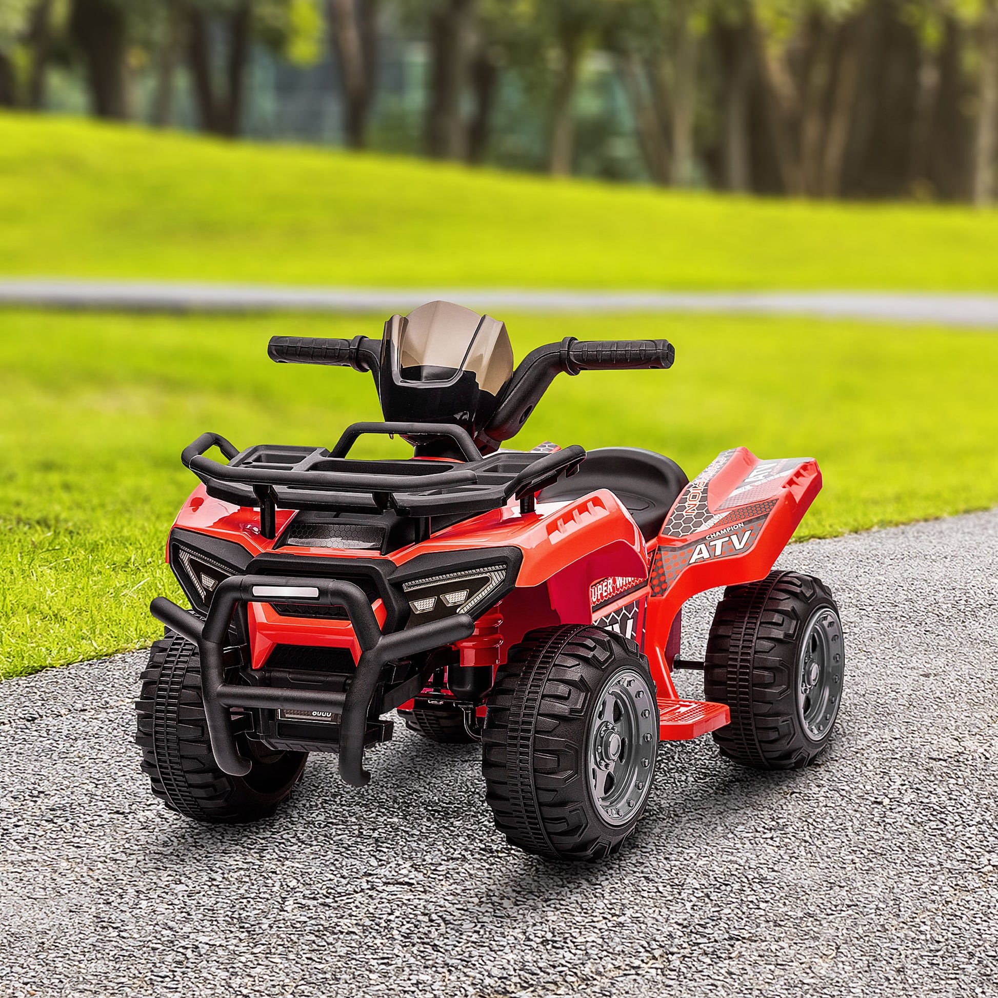VarietyKart 6V Kids ATV Quad, 4 Wheeler Battery Powered Electric Ride on Car with Music, Forward, for Boys and Girls Age