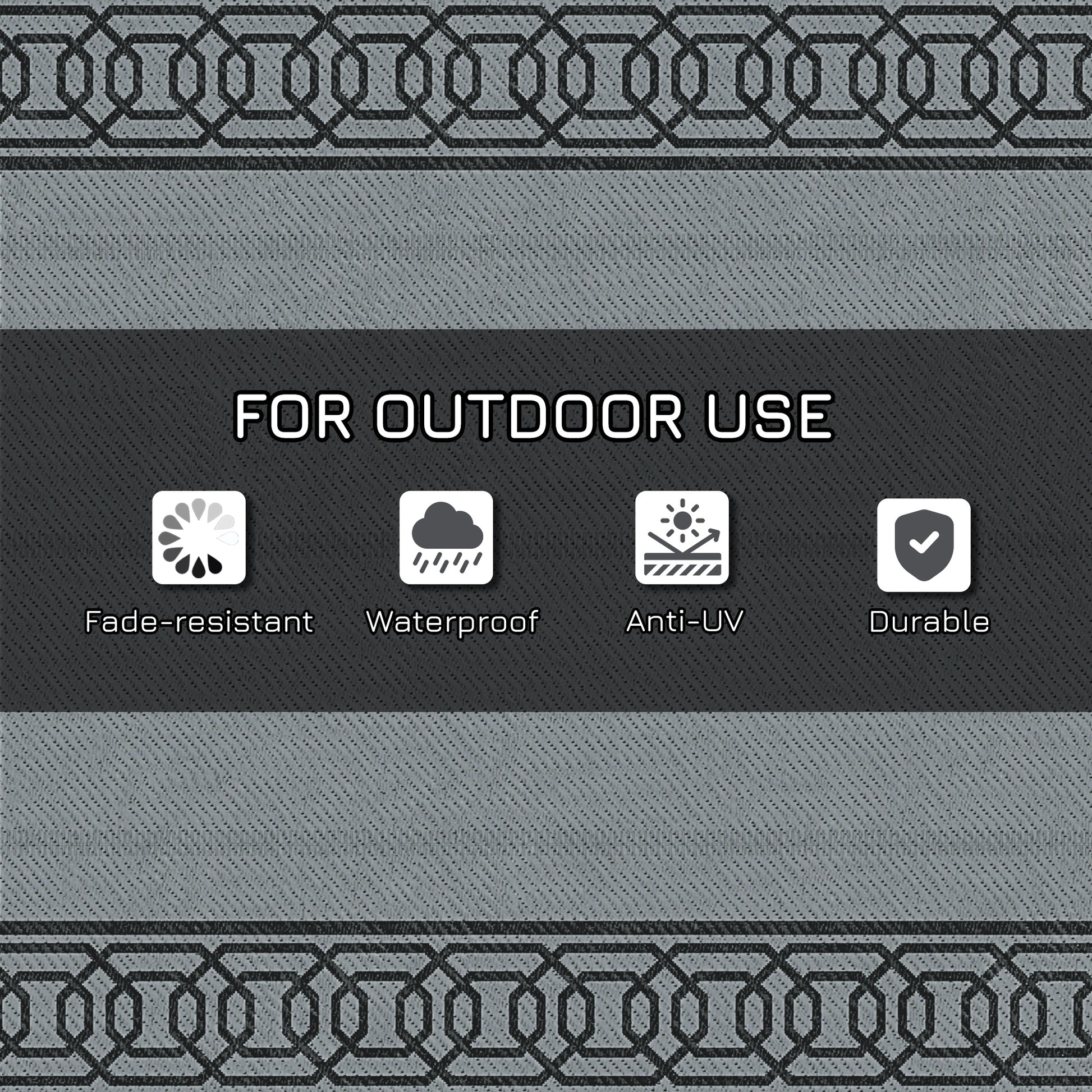 Portable Outdoor Rug with Carrying Bag, 9' x 12' Reversible Mat, Waterproof Plastic Straw RV Rug for Backyard, Deck, Pic