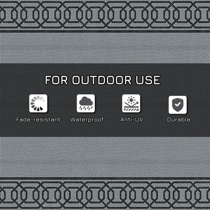 Portable Outdoor Rug with Carrying Bag, 9' x 12' Reversible Mat, Waterproof Plastic Straw RV Rug for Backyard, Deck, Pic