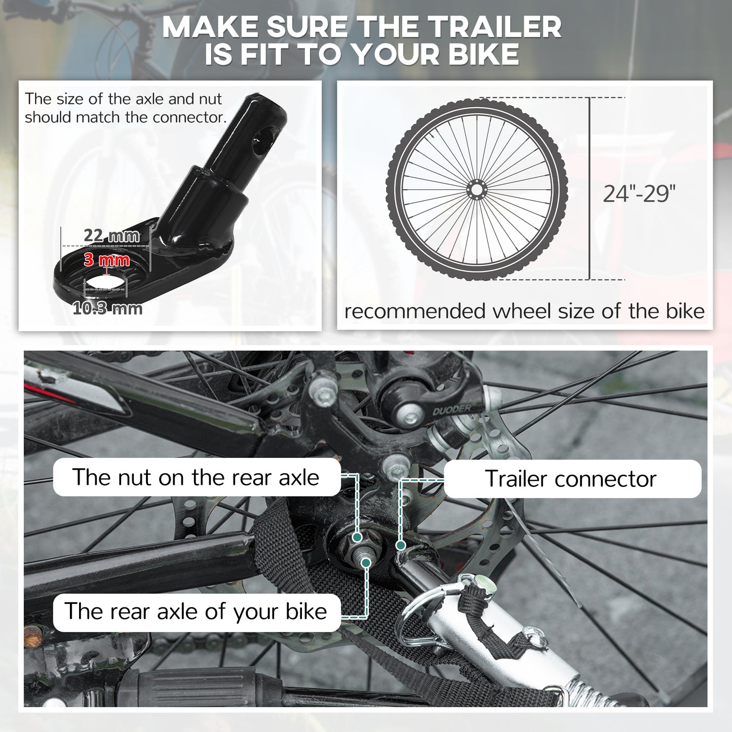 VarietyKart 2-in-1 Bike Trailer for Kids, Foldable 2-Seat Baby Stroller with 5-Point Harness, Rubber Wheels, Storage Bag
