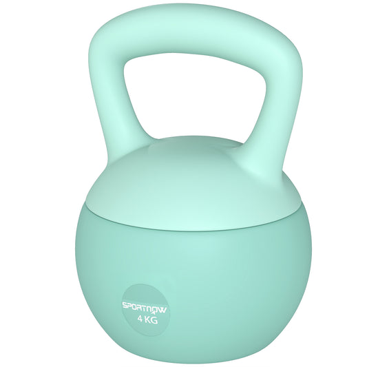 Soozier 9 lb Soft Kettlebell, Sand Filled Weight w/ Grip Handle, Kettlebell Weight for Full Body Workout, Green