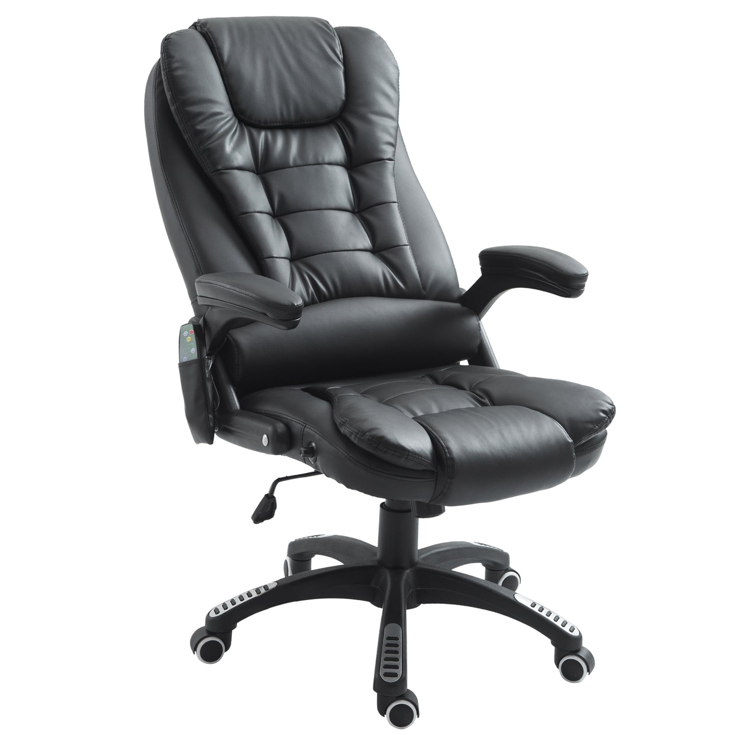 Executive Office Chairs Heated Massage High Back Reclining Office Chair Swivel Leather Adjustable Vibrating Furniture Bl