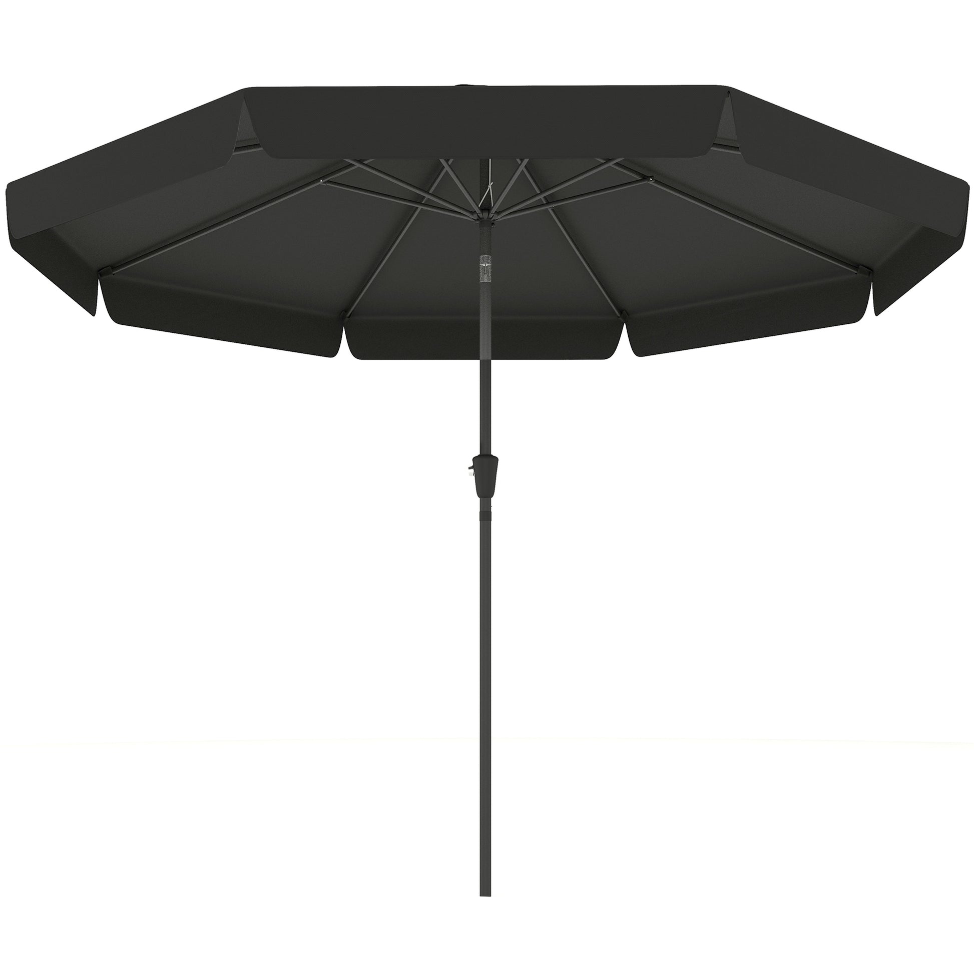 8.5 ft Outdoor Market Table Umbrella, Round Patio Umbrella with Tilt and Crank for Garden, Backyard, Deck, Black