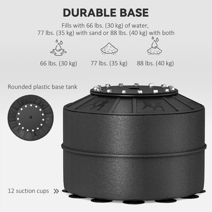 Soozier Freestanding Boxing Punch Bag Stand with 360° Rotating Flexible Arm, Speed Ball, Waterable and Sandable Base, Bl
