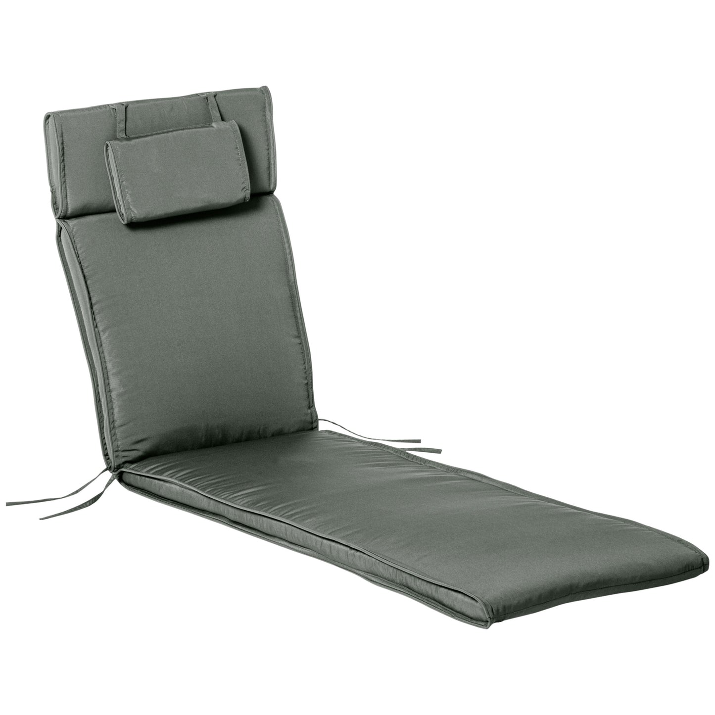 Garden Lounger Chair Cushion Replacement, Deep Seat Patio Cushions with Thick Padded, Headrest, Removable Cover, Cushion