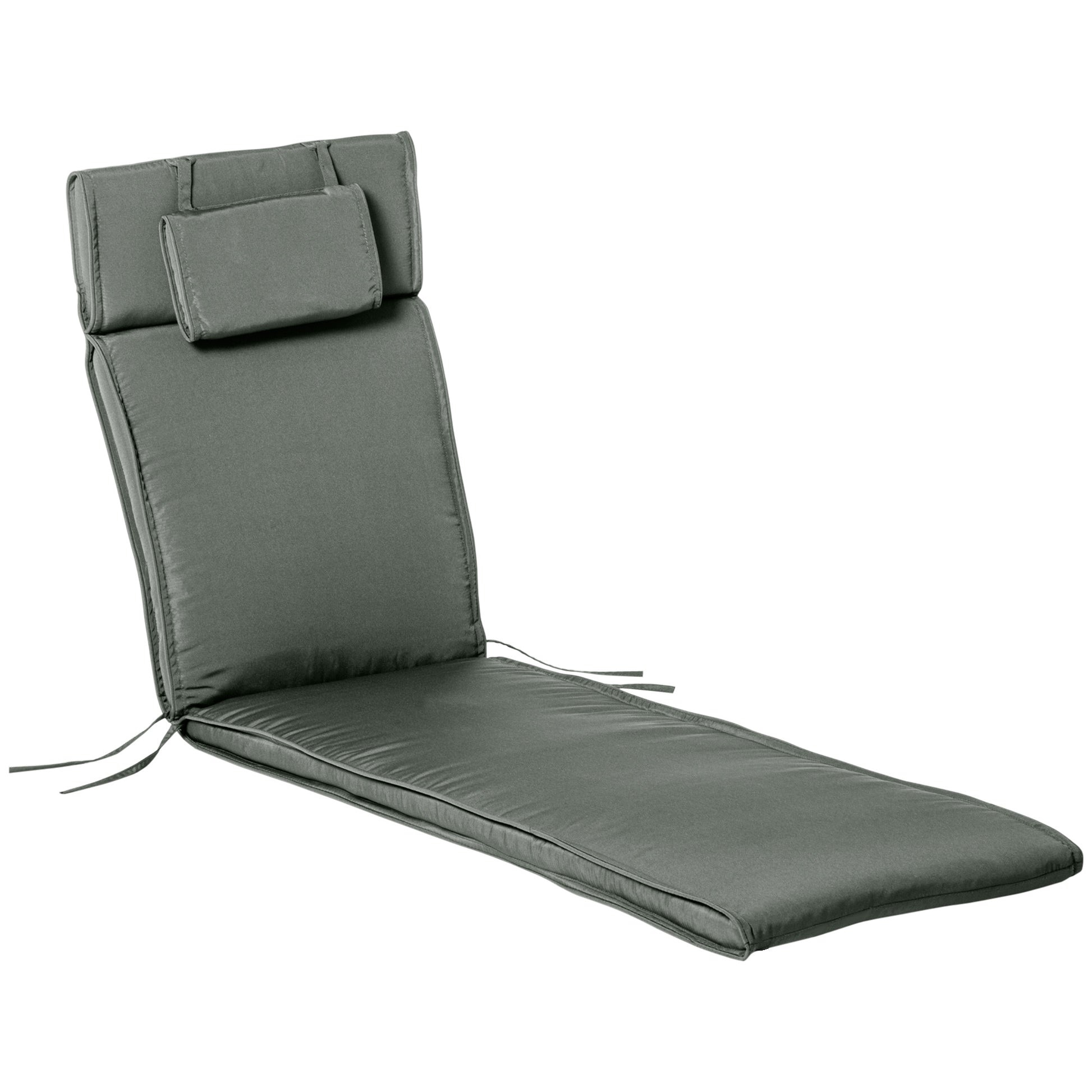 Garden Lounger Chair Cushion Replacement, Deep Seat Patio Cushions with Thick Padded, Headrest, Removable Cover, Cushion