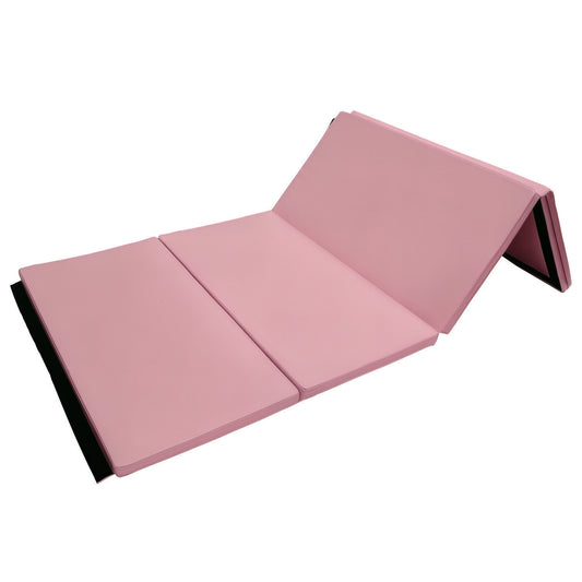 Soozier 4'x8'x2" Folding Gymnastics Tumbling Mat, Exercise Mat with Carrying Handles for Yoga, MMA, Martial Arts, Stretc
