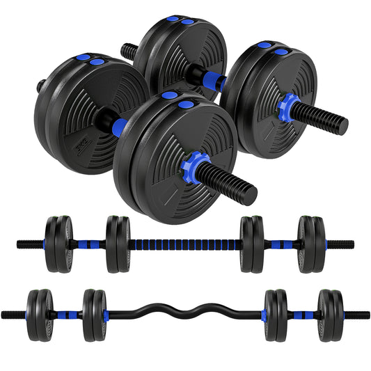 Soozier Adjustable Dumbbell Set, 3 in 1 Weights Dumbbells Set for Home Gym, 33lb Free Weights with Connector and Non-Sli