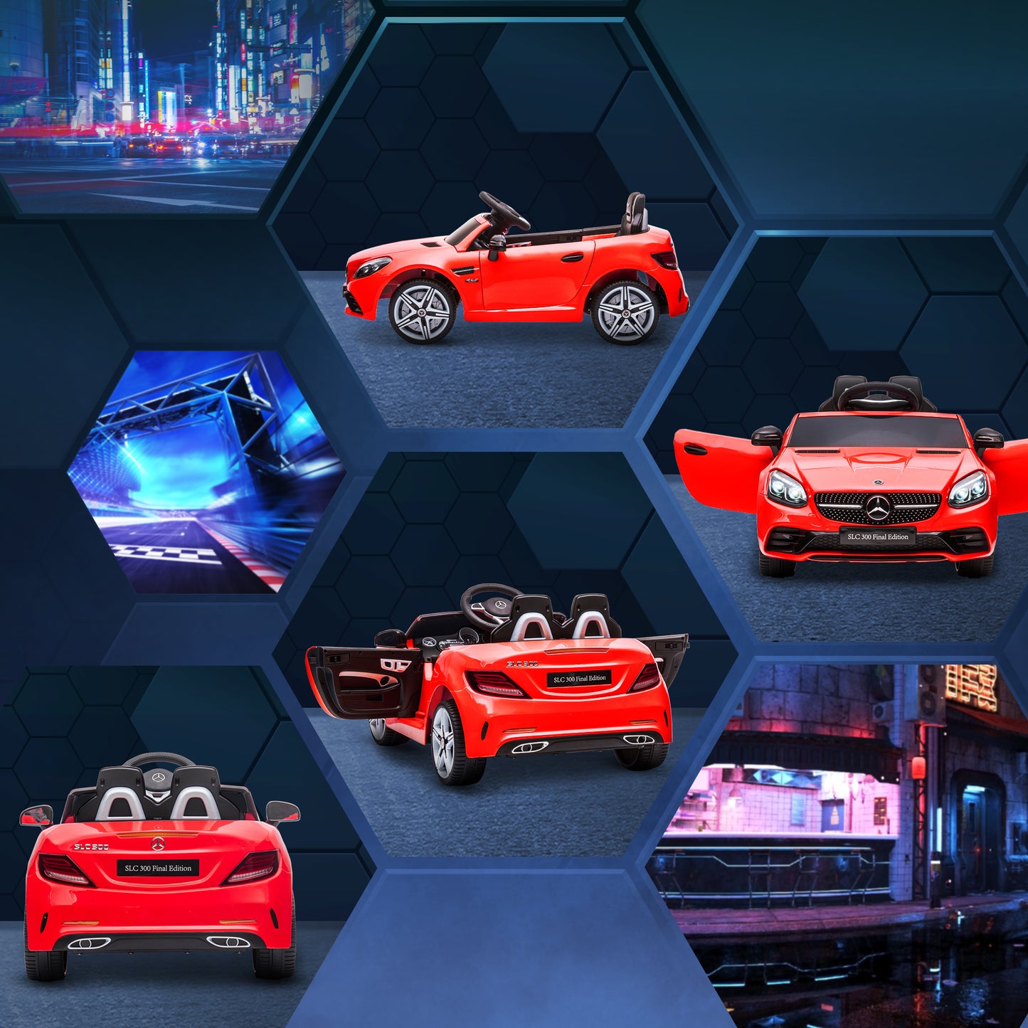 VarietyKart 12V Ride On Car with Parent Remote Control Two Motors Music Lights Suspension Wheels for 3-6 Years Red
