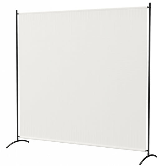 Single Panel Room Divider, UV30+ Privacy Screen, Indoor Outdoor Privacy Panel with Stable Base, Beige