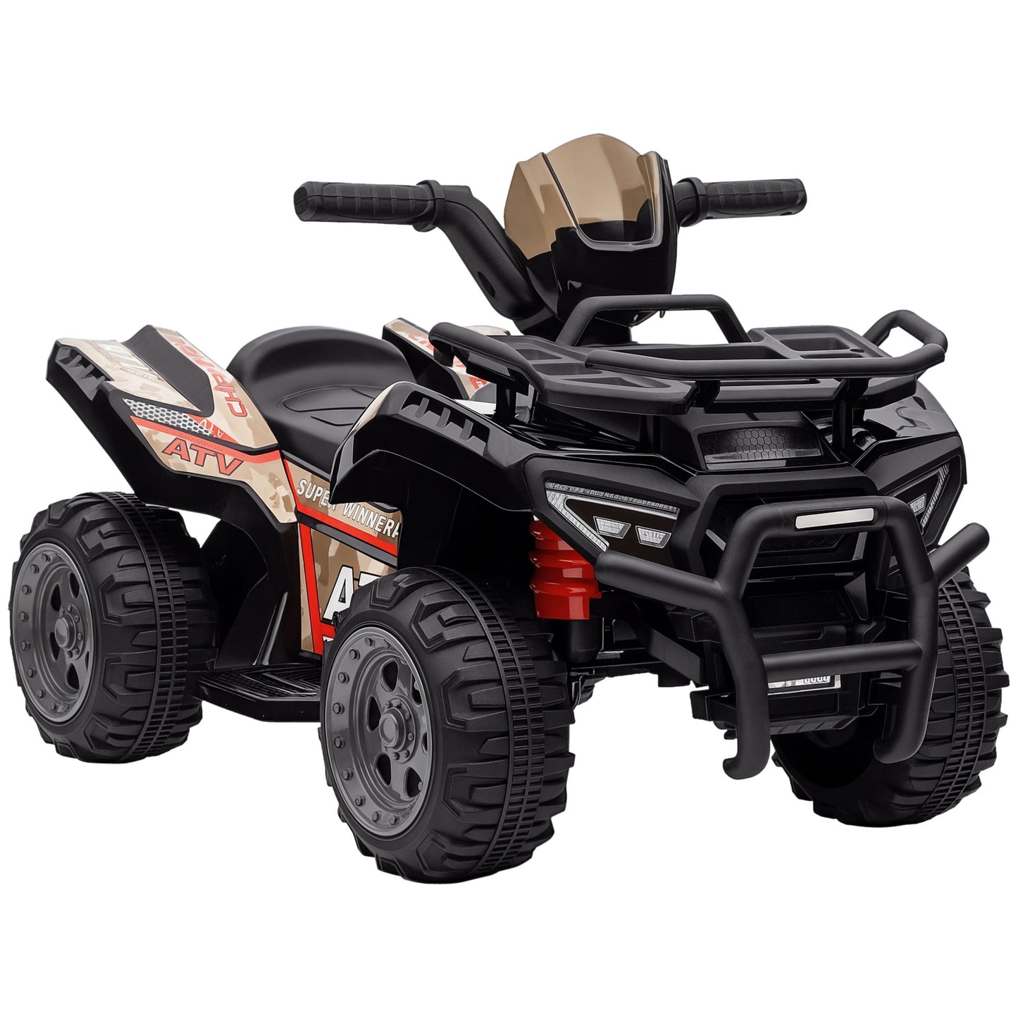 VarietyKart Kids Ride-on ATV Quad Bike Four Wheeler Car with Music, 6V Battery Powered Motorcycle for 18-36 Months, Blac