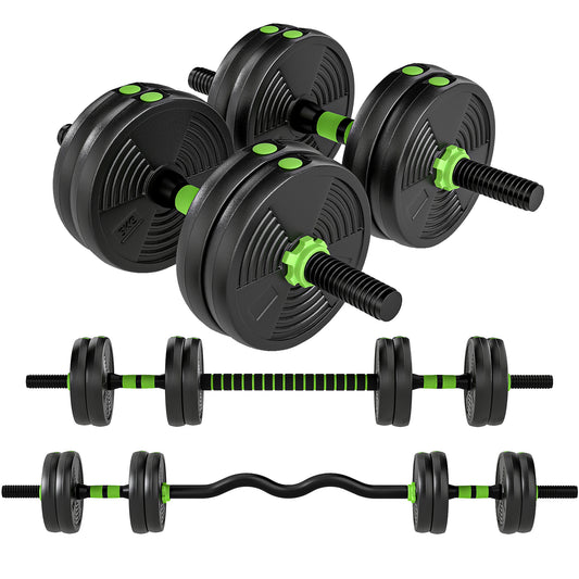 Soozier Adjustable Dumbbell Set, 3 in 1 Weights Dumbbells Set for Home Gym, 33lb Free Weights with Connector and Non-Sli
