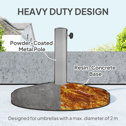 26 lbs Resin Round Patio Umbrella Base, Umbrella Stand Base, Outdoor Umbrella Stand for 1.3"/1.5"/1.9" Umbrella Poles fo