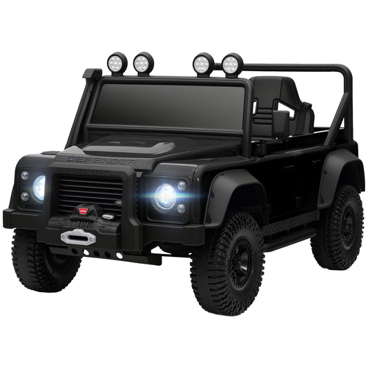 Qaba Land Rover Licensed Kids Ride on Truck with Remote Control, Spring Suspension, LED Lights, 3 Speed for Ages 3-5, Bl