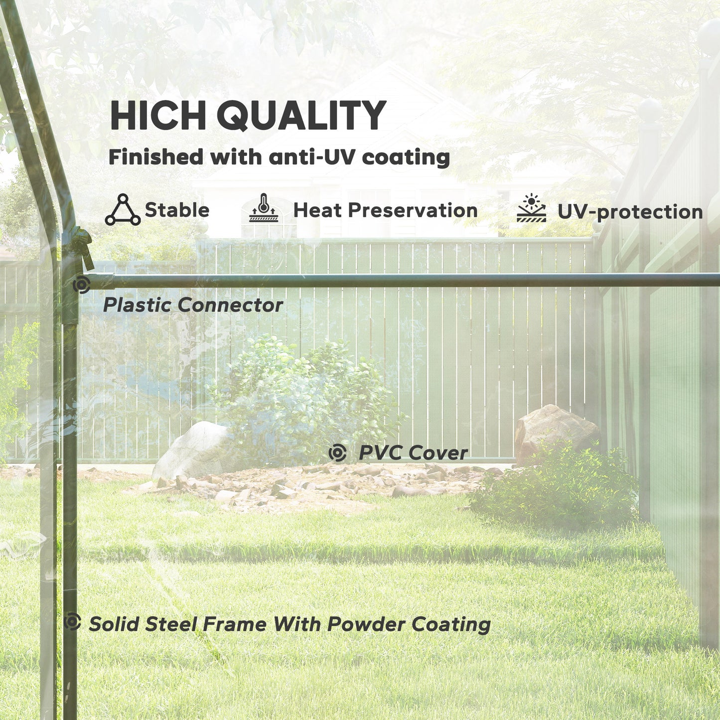 6'x3.3'x5.5' Walk-in Garden Greenhouse with Door and Window, Portable Mini Greenhouse for Plants Flowers Herbs, Steel Ou