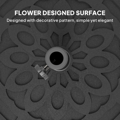 46lbs Resin Round Patio Umbrella Base with Wheels, Umbrella Stand Base, Heavy Duty Patio Umbrella Holder, Black