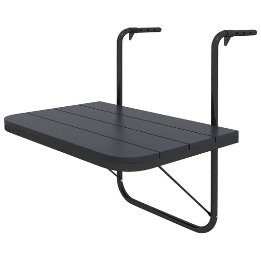 Outdoor Hanging Table, Adjustable Balcony Railing Table, Aluminum Mounting Wall Desk Rack, Foldable Outdoor Flower Stand