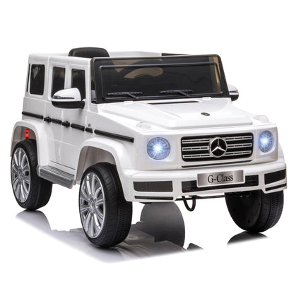 VarietyKart Mercedes Benz G500 Licensed 12V Kids Ride on Car with Remote Control, Music, Lights, MP3 for 37-96 months, W